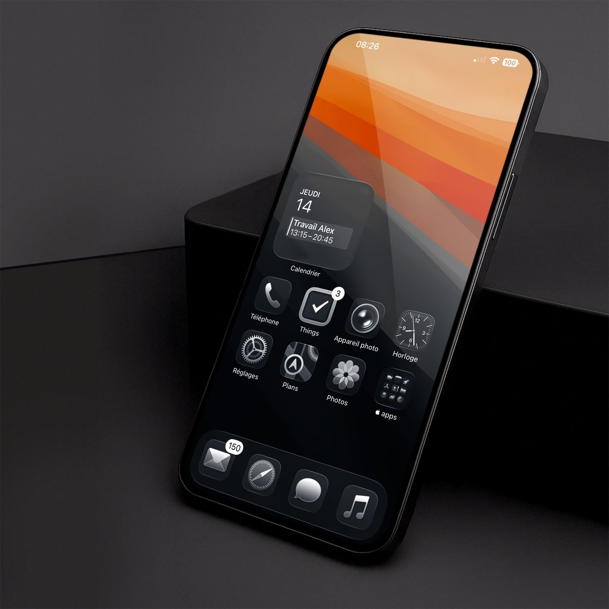 Today’s setup
#mLite mockup app by <a href="/SeanKly/">Sean Kelly</a> 
#atmosphere wallpaper by #renzsadawi
iOS 26 beta 6 on iPhone 15 plus