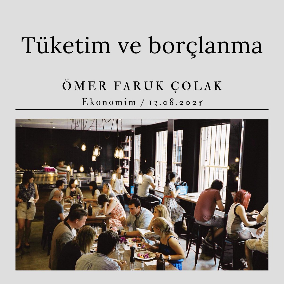 Editörümüz Prof. Dr. Ömer Faruk Çolak'ın Ekonomim gazetesindeki köşesi Ekonomi Atlası'nda:  

🖊️Tüketim ve borçlanma

Okumak için:
ekonomim.com/kose-yazisi/tu…