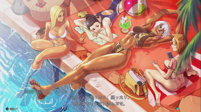 今日も今日とて暑いので、涼しそうなエレナさんとお友達を置いときます #スト6