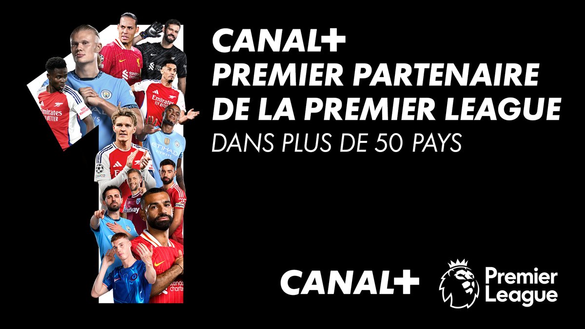 ⚽️CANAL+ PARTENAIRE MAJEUR DE LA PREMIER LEAGUE DANS PLUS DE 50 PAYS
Pour cette nouvelle saison, CANAL+ consolide son statut de leader mondial des médias en sécurisant les droits de diffusion de la Premier League dans plus de 50 pays en Europe, en Afrique et en Asie, avec des