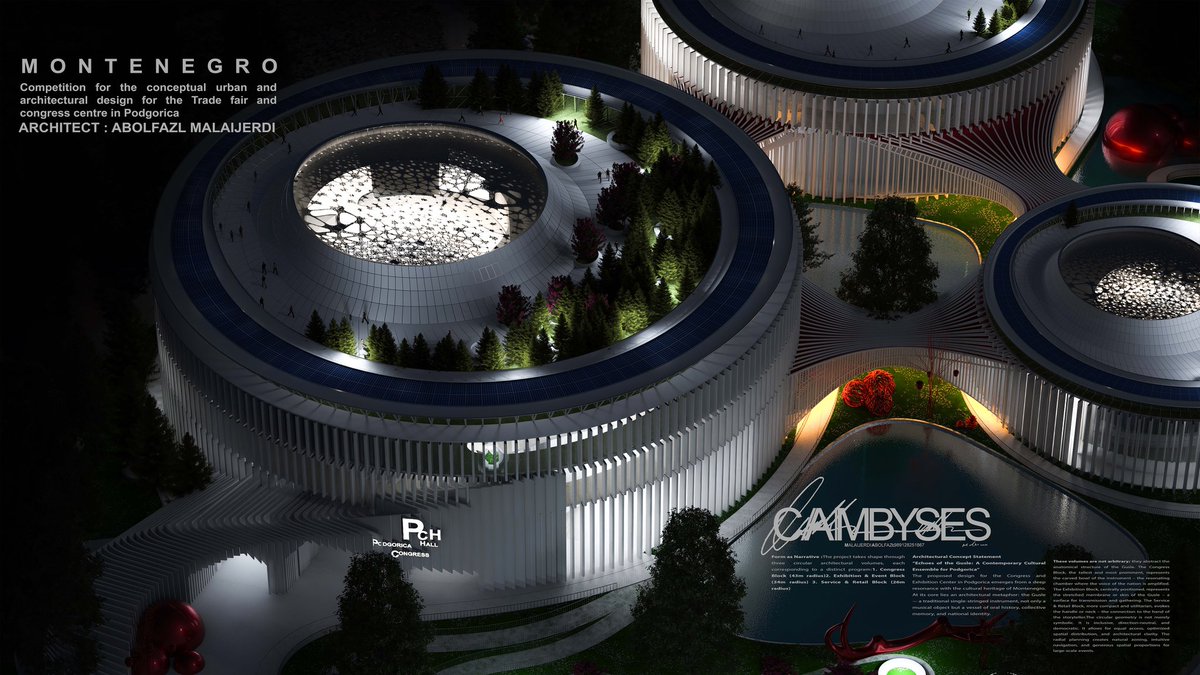 malaijerdi's tweet photo. #CAMBYSESOFFCIE #ABOLFAZL_MALAIJERDI Architectural Concept Statement
“Echoes of the Gusle: A Contemporary Cultural Ensemble for Podgorica” https://t.co/twKDUa7qDA