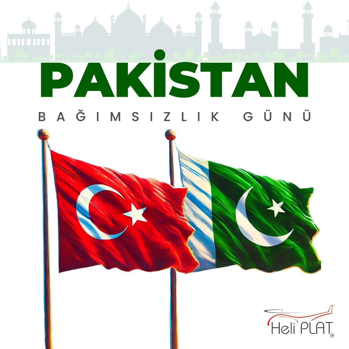 Heliplat1's tweet photo. 🇹🇷🇵🇰 Dost ve kardeş ülke Pakistan’ın 14 Ağustos Bağımsızlık Günü kutlu olsun. #Pakistan #HeliPLAT https://t.co/i8wkEGRbU5