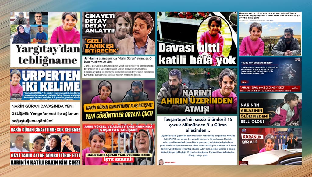 Gazete Pencere (@gazetepencere) on Twitter photo Narin Güran cinayeti için neler yazıldı, neler söylendi?
Medya Obdusmanı Faruk Bildirici yazdı.
<a href="/farukbildirici/">Faruk Bildirici</a>
gazetepencere.com/yazarlar/narin… Narin Güran cinayeti için neler yazıldı, neler söylendi?
Medya Obdusmanı Faruk Bildirici yazdı.
<a href="/farukbildirici/">Faruk Bildirici</a>
gazetepencere.com/yazarlar/narin…