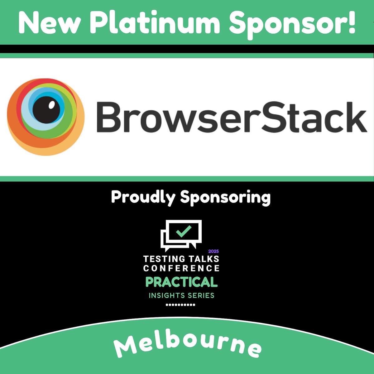 Super excited to announce that BrowserStack is joining us as a Platinum Sponsor for Testing Talks Conference Melbourne on Thursday, 9th October 2025!

Explore what they offer at browserstack.com

#TestingTalksConference