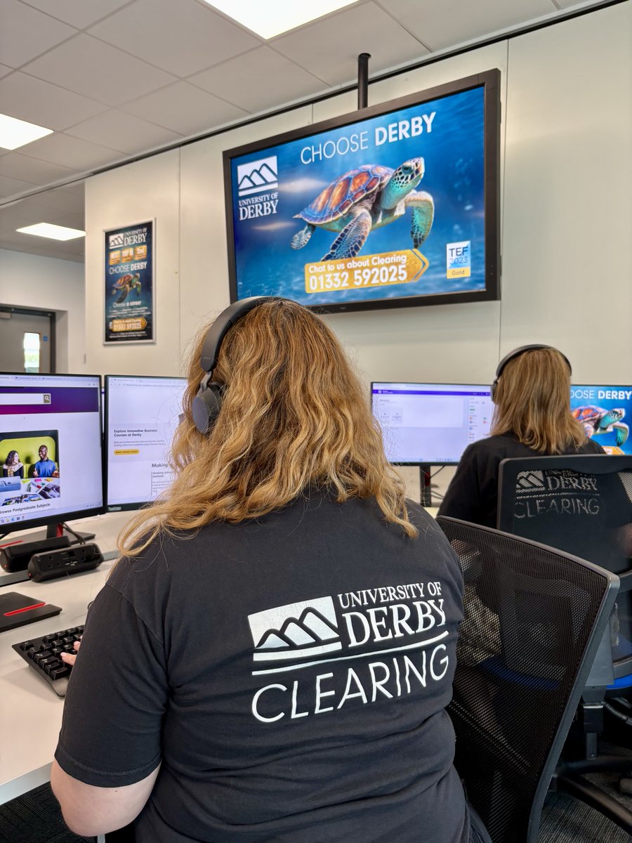 #ResultsDay is here! Good luck to everyone hoping to study at #DerbyUni in September 🤞

Our Clearing hotline is open today from 7am - 8pm on 01332 592025, we're ready to help 😊❤️ 

You can also visit our website to apply through #Clearing online: ow.ly/wLfT50WFKIJ