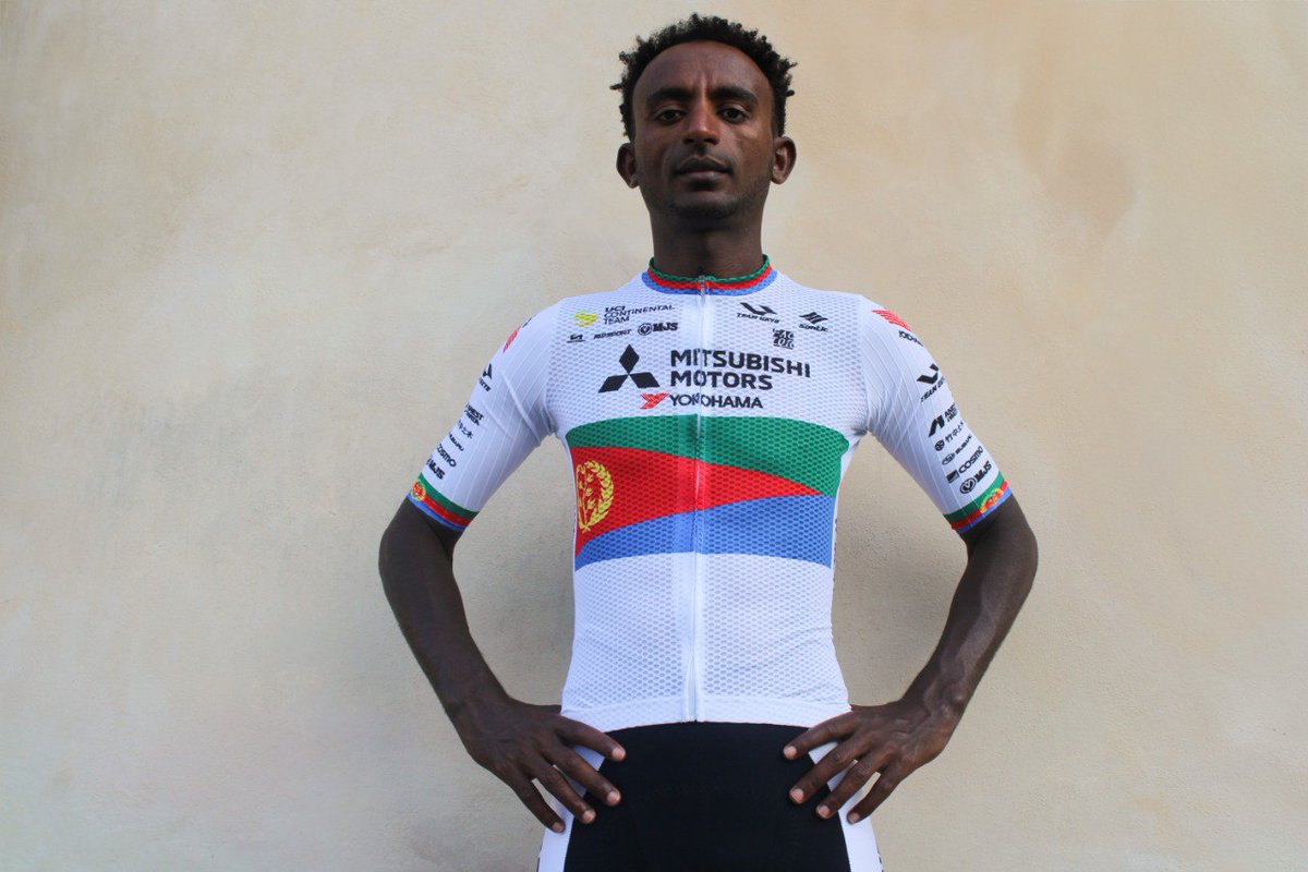 This is how our Nahom Zeray looks like in his brand-new Eritrean national champion jersey 😍 

What do you think about this outfit? 🇪🇷

#TeamUKYO #CzechTour #Zeray #EritreanCycling