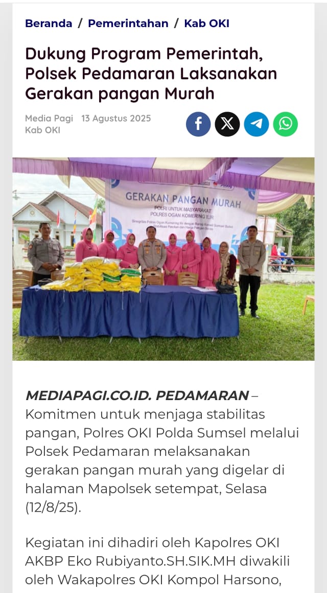 Kehadiran Polri dalam pasar murah di berbagai wilayah menjadi bukti nyata kepedulian terhadap kebutuhan pokok warga. #PolriPeduliGizi Persiapkan Anak Indonesia