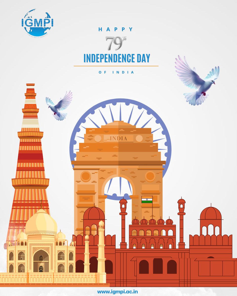 igmpiindia's tweet photo. 🇮🇳 Celebrating 79 years of freedom, unity, and pride!
Let’s honor the tricolor and the dreams it stands for. ✨
 #IndependenceDay #IndiaAt79 #ProudToBeIndian #JaiHind #Freedom #IndianArmy #IndianCulture #IGMPI https://t.co/nw5RDwVeTz