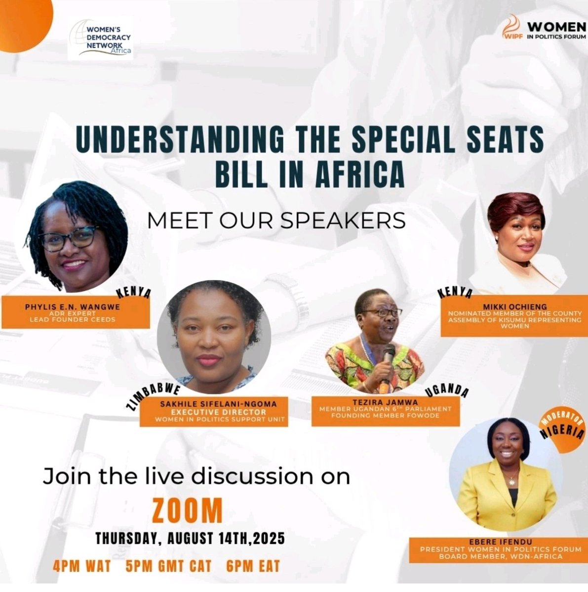 WDN-Uganda (@wdnuganda) on Twitter photo Today at 6.00pm EAT, <a href="/wipfng/">Women in Politics Forum</a> and <a href="/wdn_africa/">WDN-AFRICA</a> will hold a conversation on understanding the special seats bill in Nigeria. <a href="/wdn/">Women's Democracy Network</a> <a href="/WDNNigeria/">WDN-Nigeria</a> <a href="/WdnZimbabwe/">Wdn Zimbabwe</a> <a href="/ccgea1/">Center for Constitutional Governance (CCG)</a> <a href="/uwonet/">Uganda Women's Network</a> <a href="/_AfricanUnion/">African Union</a> Today at 6.00pm EAT, <a href="/wipfng/">Women in Politics Forum</a> and <a href="/wdn_africa/">WDN-AFRICA</a> will hold a conversation on understanding the special seats bill in Nigeria. <a href="/wdn/">Women's Democracy Network</a> <a href="/WDNNigeria/">WDN-Nigeria</a> <a href="/WdnZimbabwe/">Wdn Zimbabwe</a> <a href="/ccgea1/">Center for Constitutional Governance (CCG)</a> <a href="/uwonet/">Uganda Women's Network</a> <a href="/_AfricanUnion/">African Union</a>