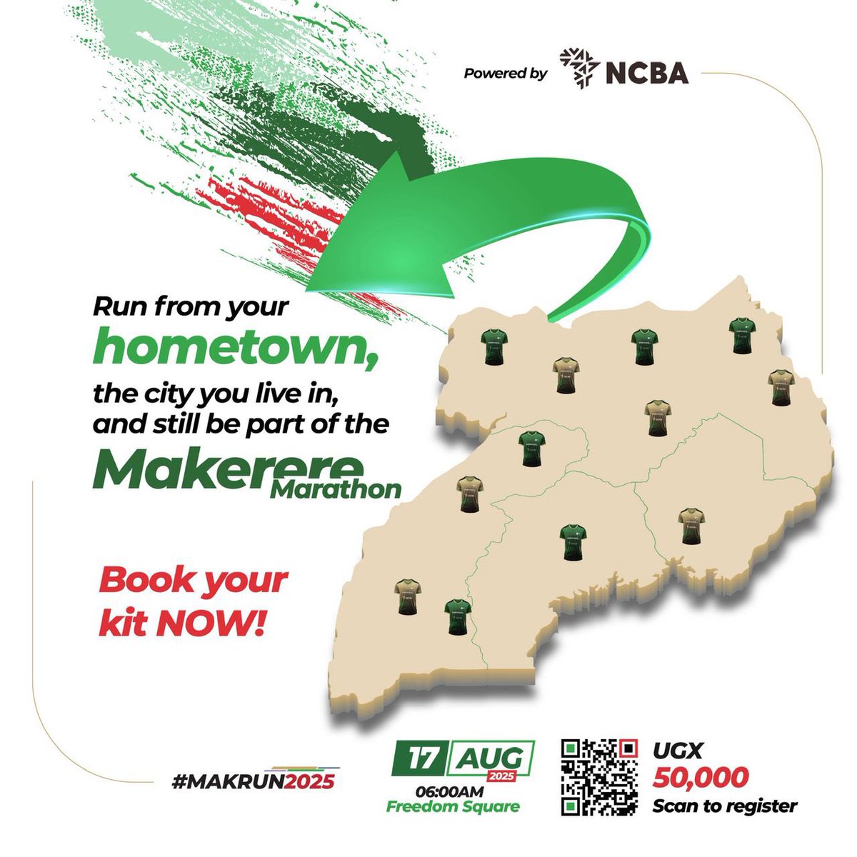 Educ_SportsUg's tweet photo. You can run from your own hometown, and still be part of the #MAKRUN2025. Book your kit Now!
#SportsUg #EducUg https://t.co/wcKBeebddE