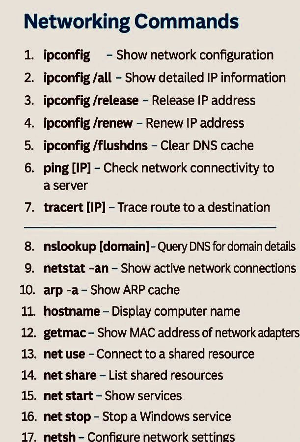 Networking Commands