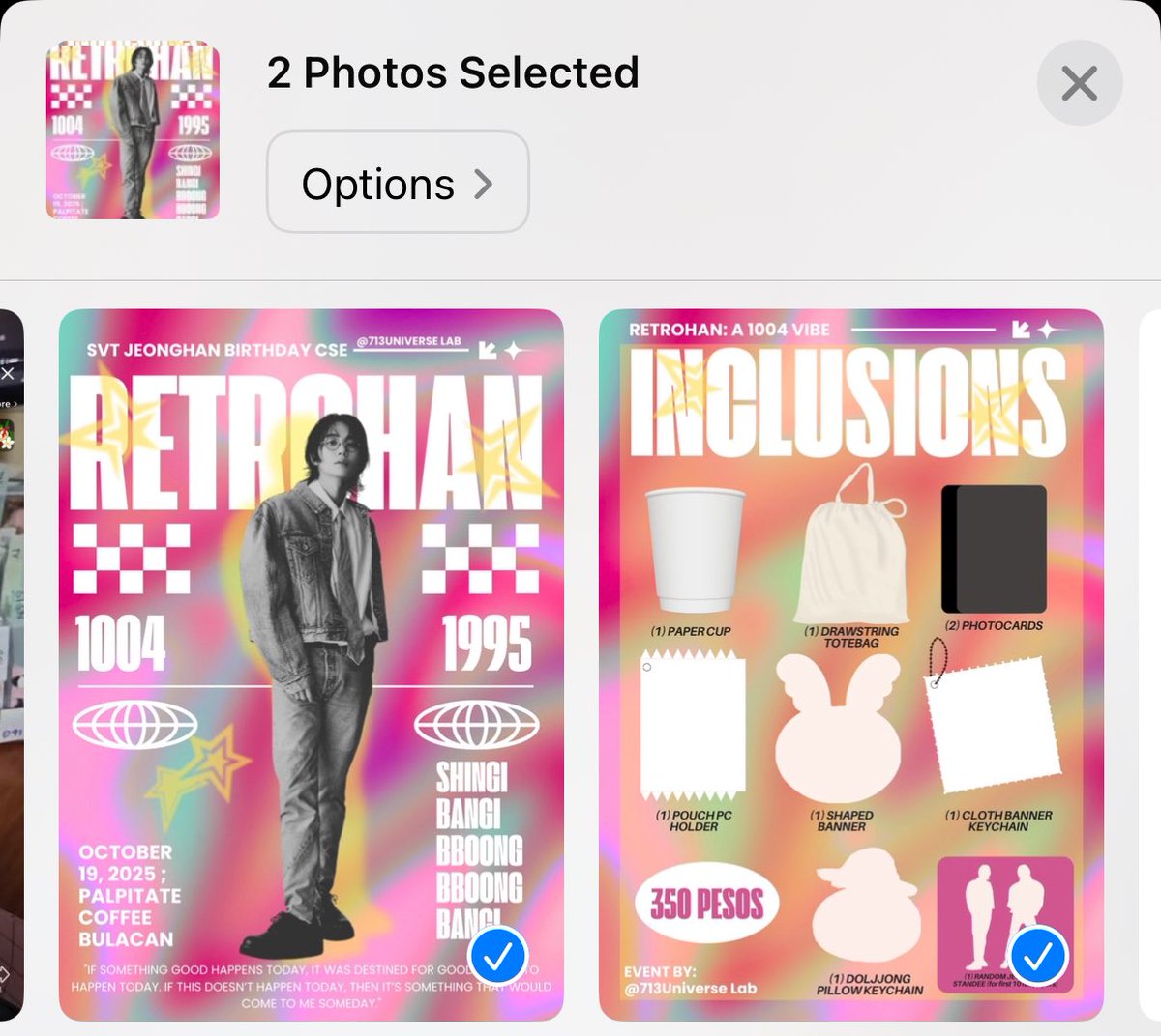 elacakessss's tweet image. RetroHan: A 1004 Vibe🪩
A Yoon Jeonghan Cupsleeve Event💕

📍Palpitate Coffee,Tikay Malolos Bulacan
📆 October 19, 2025

Fill up the form below! for more questions follow us  at @713UniverseLab 

#RetroHan1004CSE

t. seventeen jeonghan cupsleeve event malolos bulacan