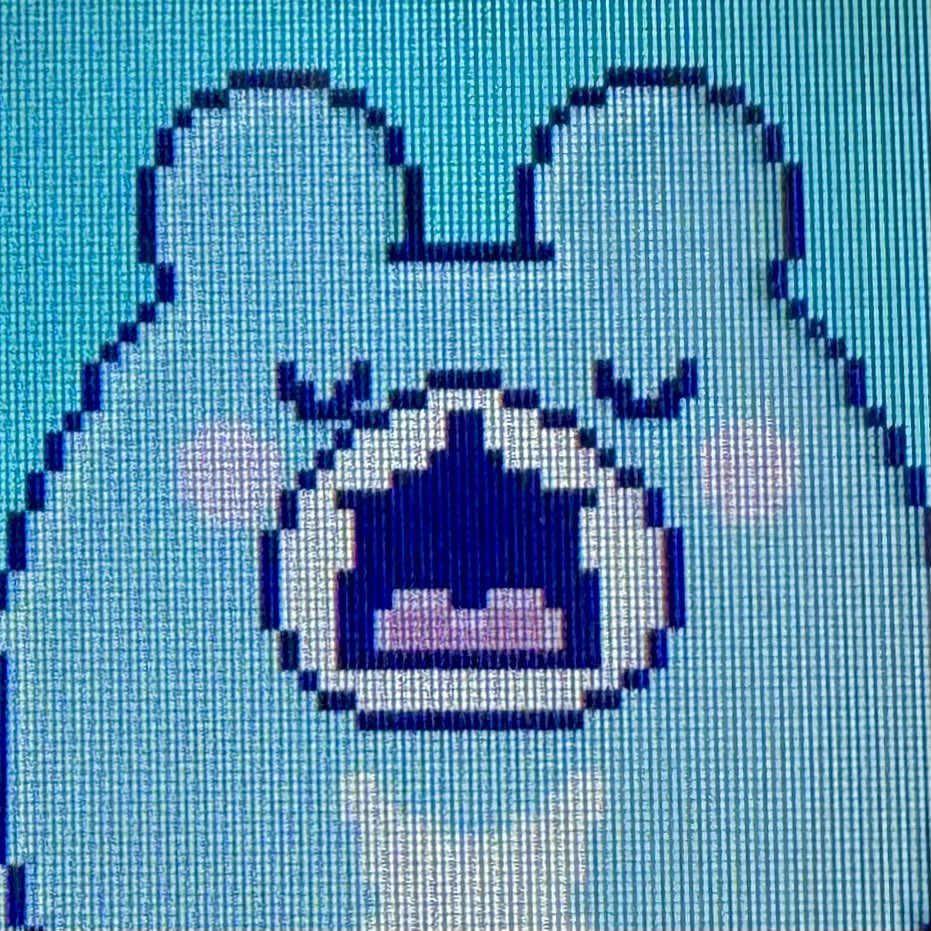 水色&amp;つぶらな瞳のがおがお科『ぐまっくす』ฅʕ •ﻌ• ʔฅ🩵
もっちりふわふわでかわいいよぉ🥰❣️

#たまごっちパラダイス　#たまごっち　#たまパラ　#tamagotchiparadise