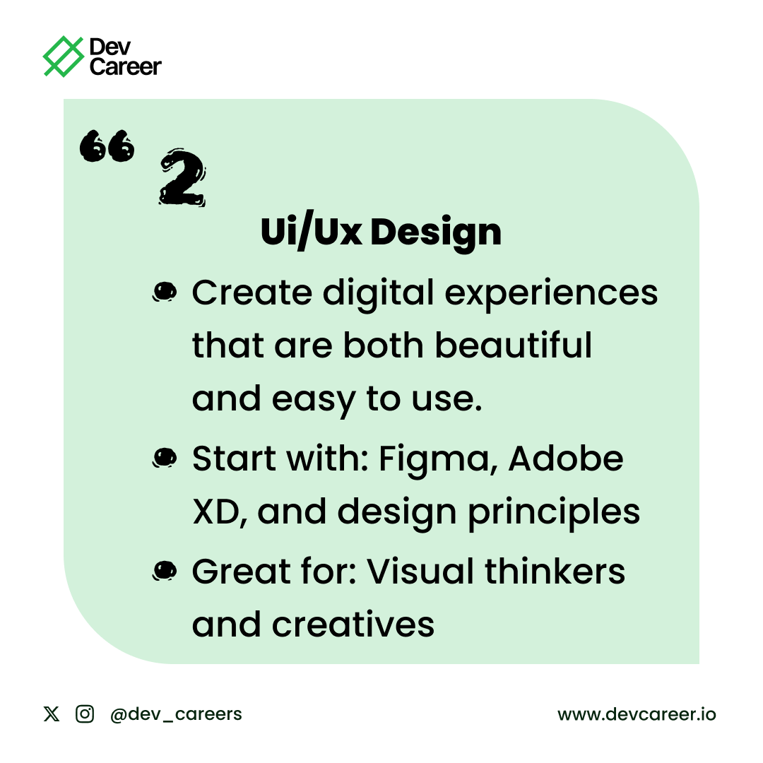 dev_careers's tweet photo. You don’t need a CS degree to break into tech  but you do need guidance.

Here are 5 beginner-friendly paths into tech and the tools to start with.
Save this and share with someone who’s still figuring it out
Which one are you on (or curious about)? Drop it in the comments 👇

 #TechCareers #DevCareer #BreakIntoTech #LearnToCode #TechJourney