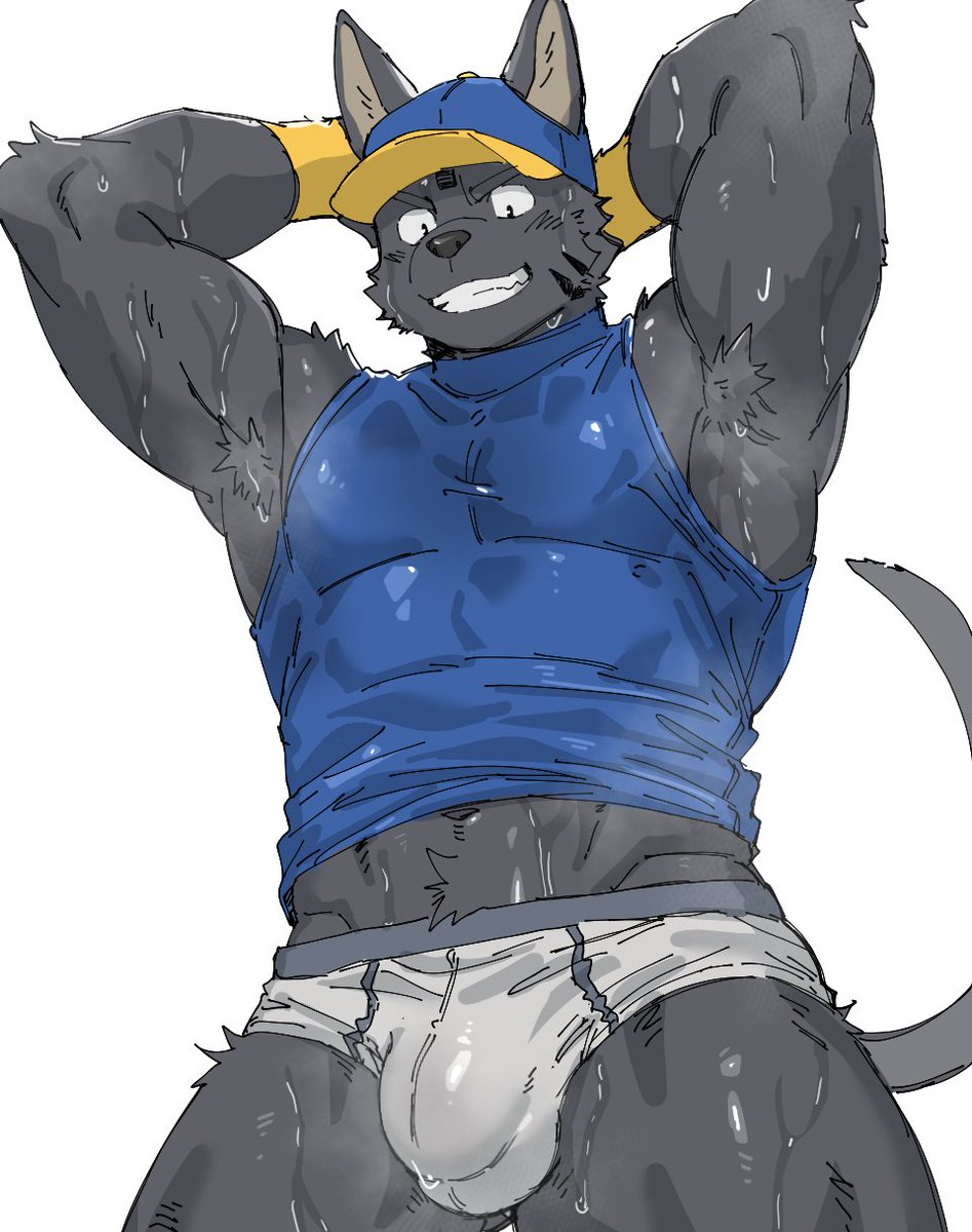 Sweaty dog