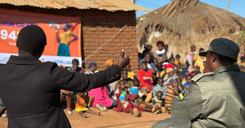 UNODC's tweet photo. In Mozambique, over 8,000 cases of gender-based violence were filed in 2024.

A UNODC-supported campaign is informing, supporting &amp; empowering communities, ensuring key information reaches them. With its 24/7 platform, it has already reached 5,000+ people.

See the impact: