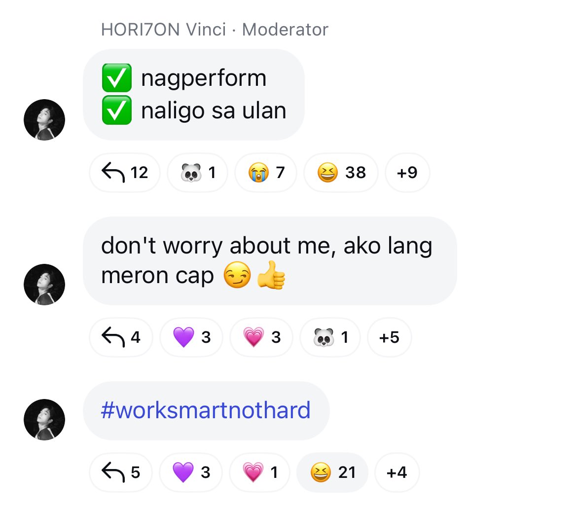 IlaganCessy's tweet image. 💬 Anchor’s Zone IGBC update!

🐲: #worksmartnothard

Hahaha he’s so proud of his cap 😭🤣

HORI7ON JOINS PMCC AT NTC

#HORI7ON_PMCC
#HORI7ON #호라이즌
@HORI7ONofficial