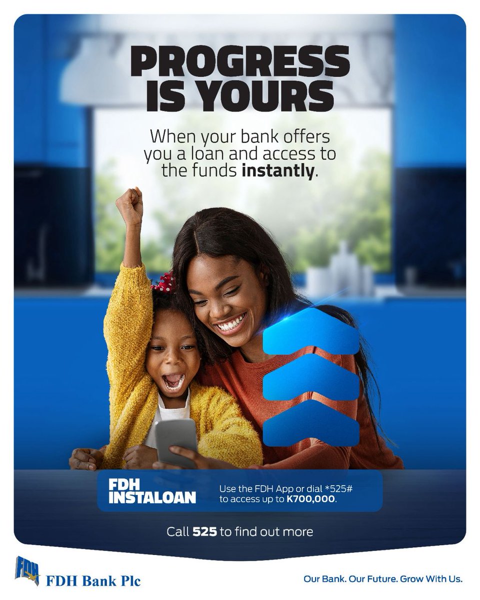 FDHBankMalawi's tweet photo. Progress is Yoursπ!
Whether it is a dream, an emergency, or a golden opportunity, FDH Instaloan puts up to K700,000 in your hands instantly.
Let nothing hold you back!π
#FDHInstaloan
#ProgressIsYours
#FDHBankPlc https://t.co/LsWbVBtWpw