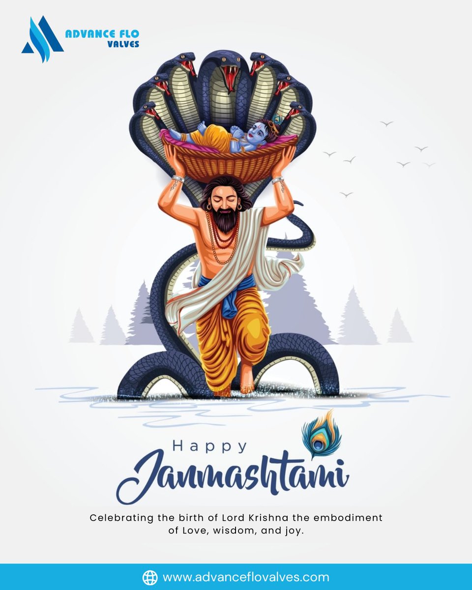 Advanceflovalve's tweet image. On this Janmashtami, may the flow of your life be as smooth as our valves and as blessed as Krishna’s divine path 💧🦚✨ Wishing everyone joy and peace
#AdvanceFloValves #Janmashtami2025 #SmoothFlow #LordKrishna #Blessings #HappyJanmashtami #FestiveIndia