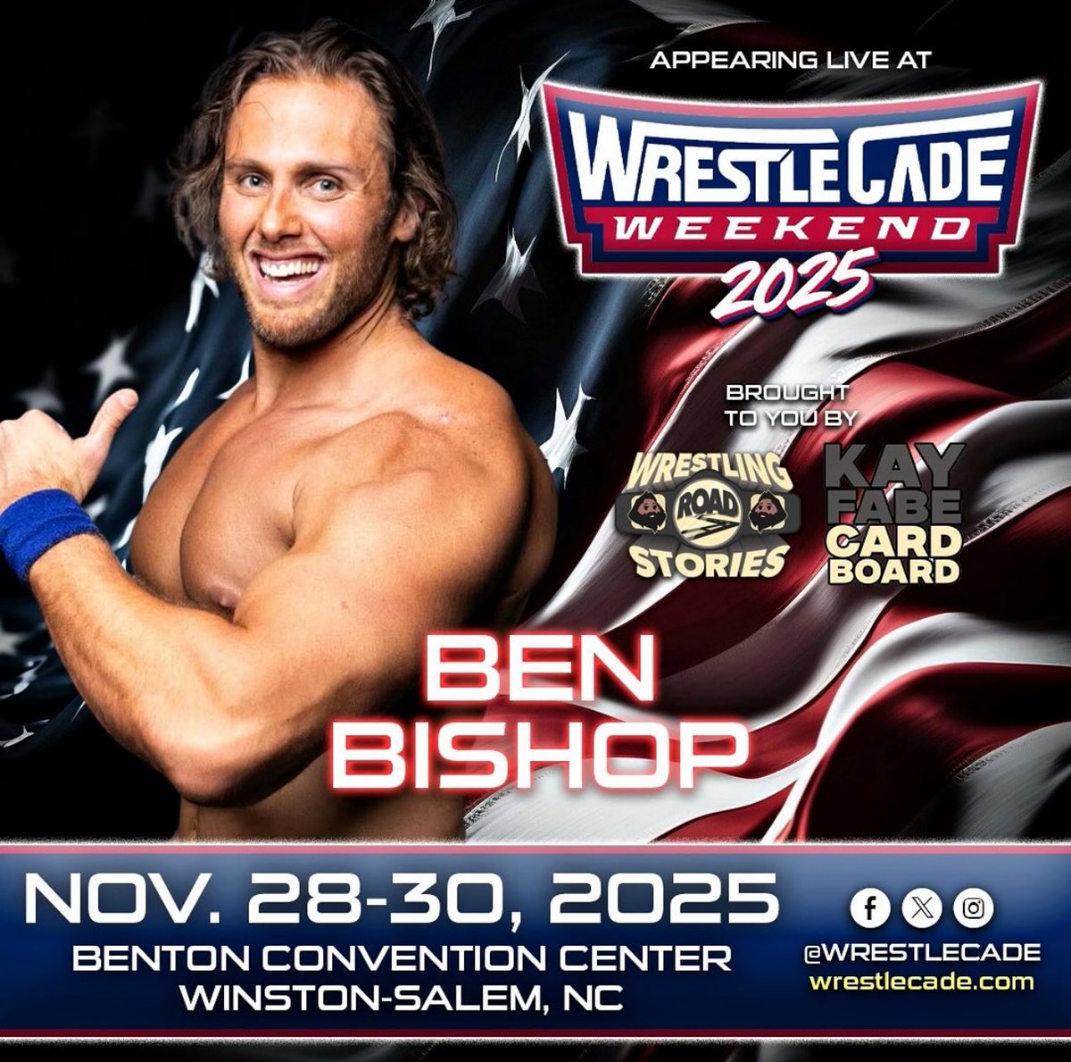 Good morning, Troublemakers! 

BTBB is headed back to <a href="/WrestleCade/">WrestleCade</a> ! 

Can’t wait to see all my pals and make new pals. 

Thank you <a href="/RoadWrestling/">Wrestling Road Stories</a> and Kayfabe Cardboard for bringing in Big Carny Cool 😃👍🏻