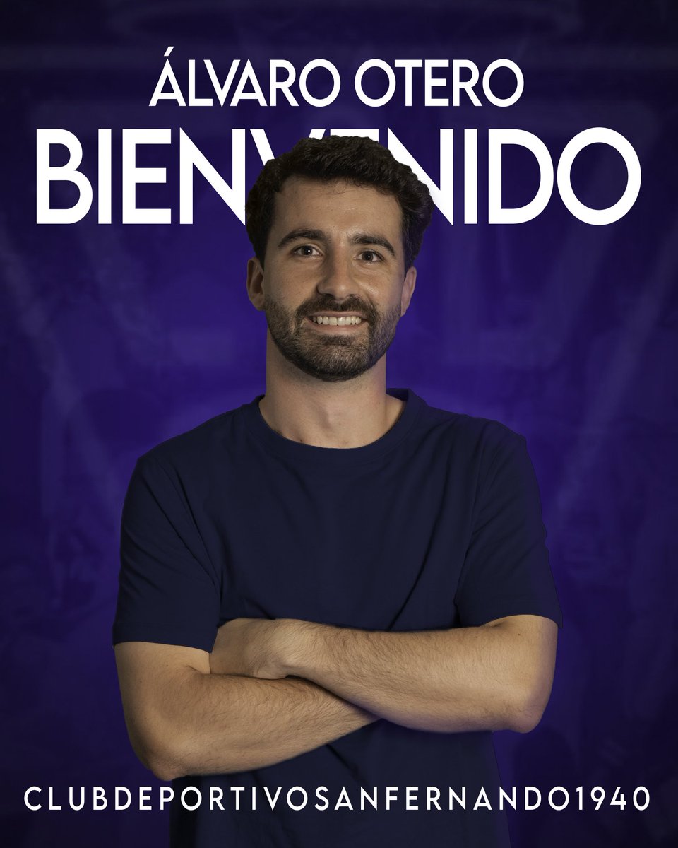 ✍🏻 ¡𝑨́𝒍𝒗𝒂𝒓𝒐 𝑶𝒕𝒆𝒓𝒐, nuevo jugador del #CDSanFernando1940! 

🛡️ El polivalente defensor se suma a la manada procedente del GE Bazán de Primera Andaluza. 

⚓ ¡Bienvenido a bordo, Álvaro!