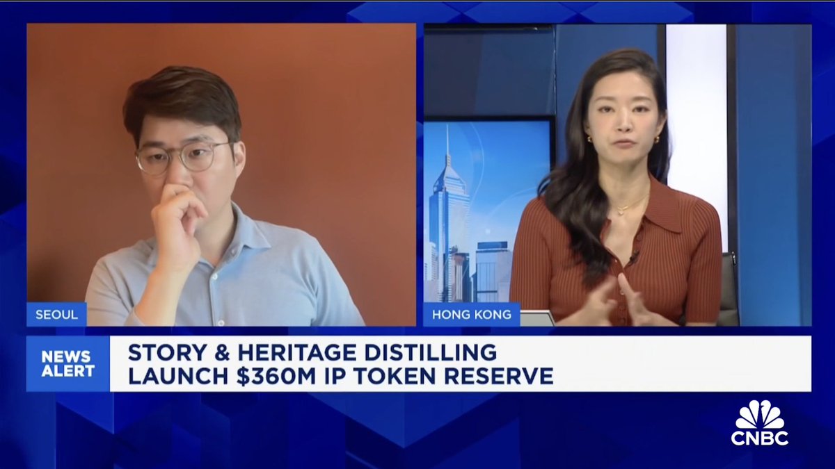 $IP goes mainstream with a public vehicle on Nasdaq. On <a href="/CNBC/">CNBC</a> , I had the pleasure of sharing the story of Story and our reasoning behind partnering with <a href="/HeritageDistill/">Heritage Distilling</a> to increase institutional and retail accessibility to $IP. 

cnbc.com/video/2025/08/…