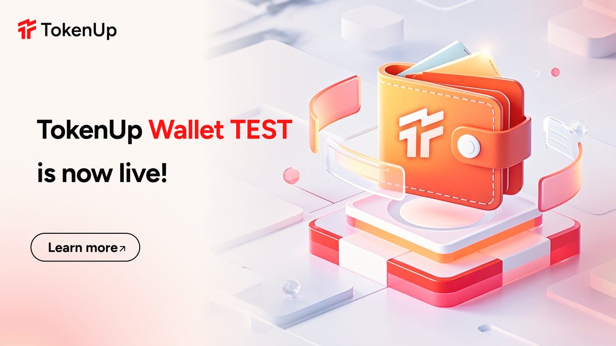 TokenUp Wallet TEST is now live! 

Participate in our wallet beta and earn airdrop rewards while exploring secure self-custody features. 

Let's build the future of decentralized finance—together. 

#TokenUp #Airdrop #Wallet