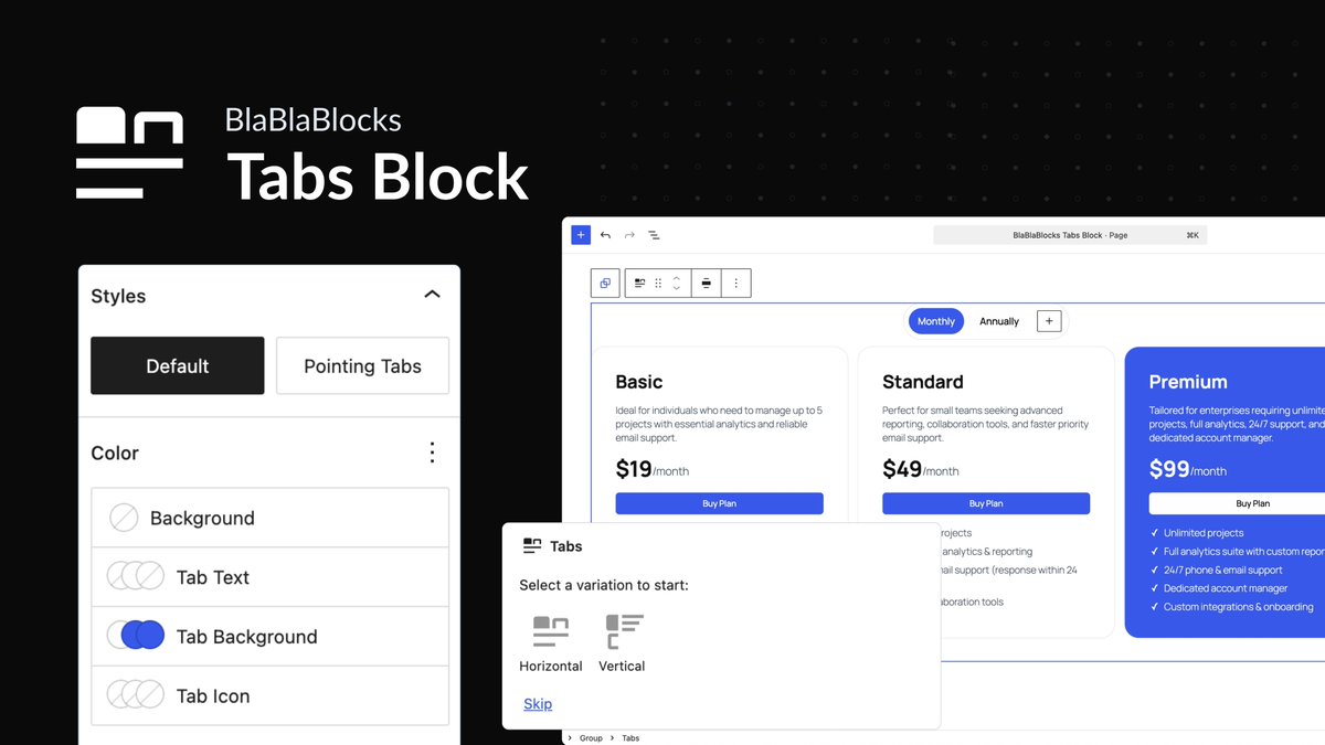We just open-sourced our WordPress Tabs Block 🎉
Born from client work, refined to be close to core, free for everyone. Native feel, no bloat, just clean tabs.

 💬 How would you use it?
 👉 lubus.in/blog/responsiv…

#WordPress #Gutenberg #OpenSource