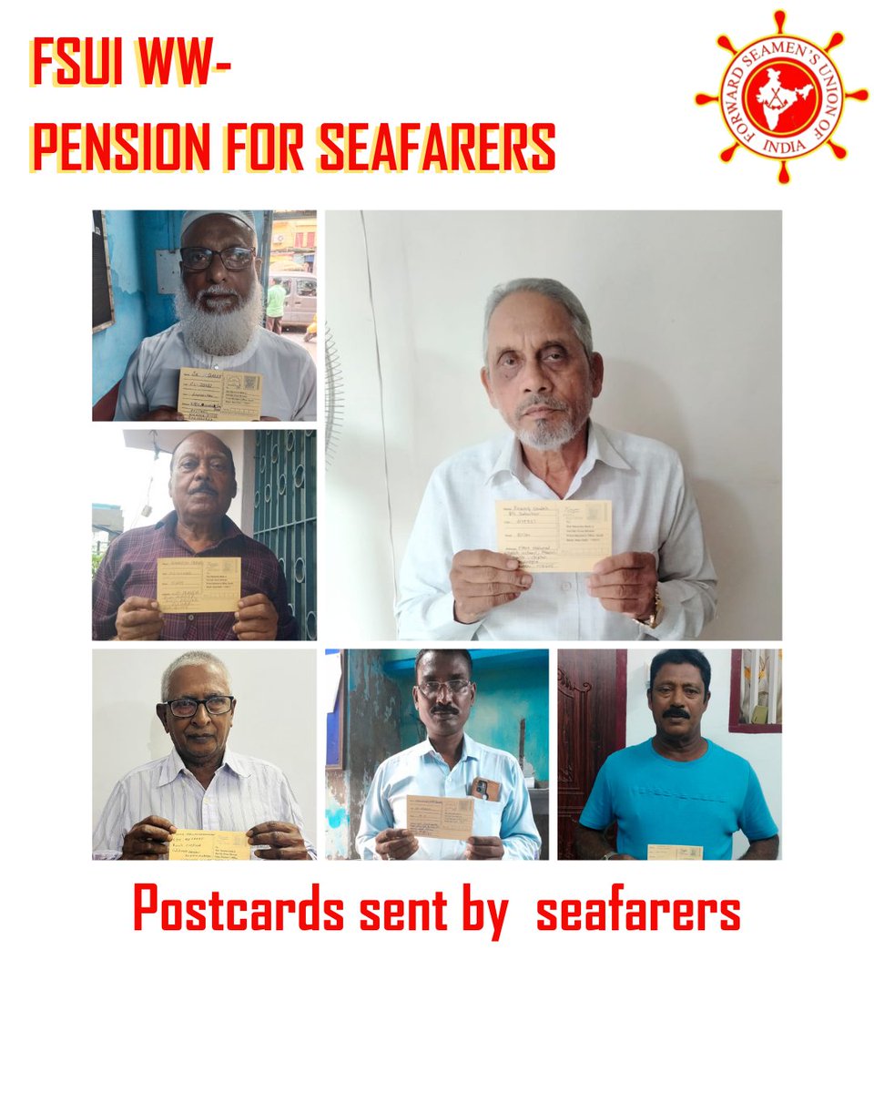 FSUIINDIA's tweet image. From widows with trembling hands to active and retired seafarers with determined hearts — postcards of hope and justice have been sent. But the fight for pension continues until every voice is heard.
#SeafarersRights #PensionForSeafarers #FSUI #MaritimeJustice…