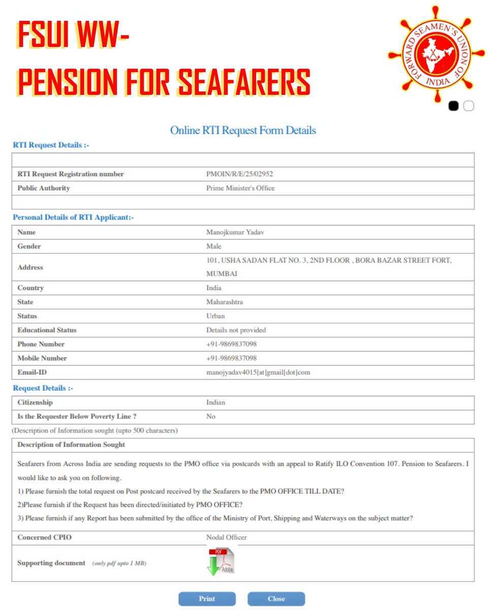 FSUIINDIA's tweet image. From widows with trembling hands to active and retired seafarers with determined hearts — postcards of hope and justice have been sent. But the fight for pension continues until every voice is heard.
#SeafarersRights #PensionForSeafarers #FSUI #MaritimeJustice…