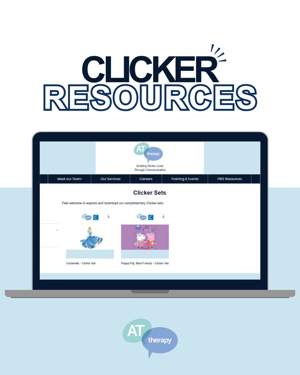 Explore our current Clicker sets on our website, including our Peppa Pig story retelling set, and keep an eye out - there are plenty more coming soon! 🤩

Some sets are designed to support step-by-step story retelling to make learning even more engaging.

attherapy.co.uk