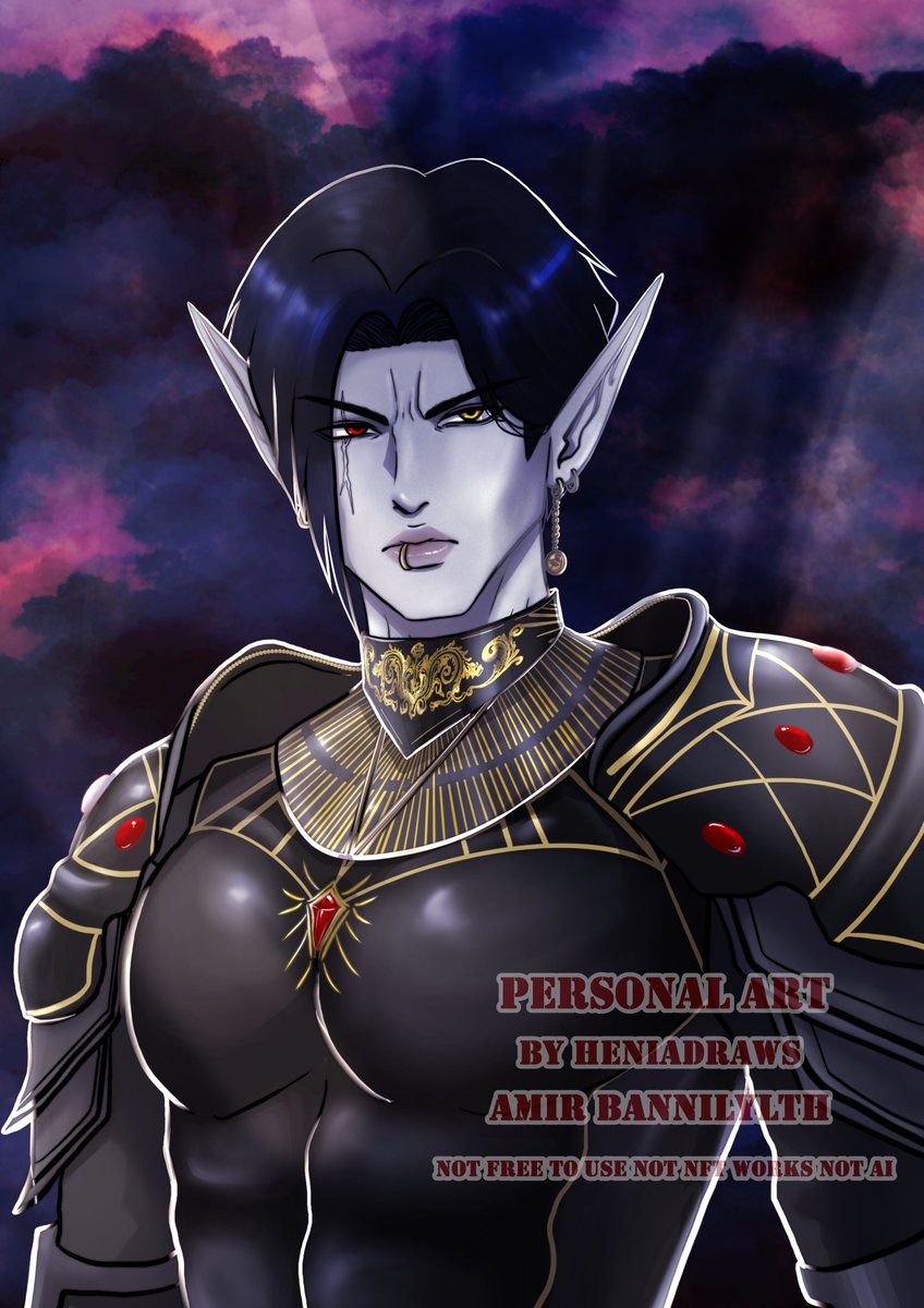 My Commander hexadin from D&amp;D being so hot. I present you Amir Bannilylth! My Shadar-kai devoted to the Raven Queen!
