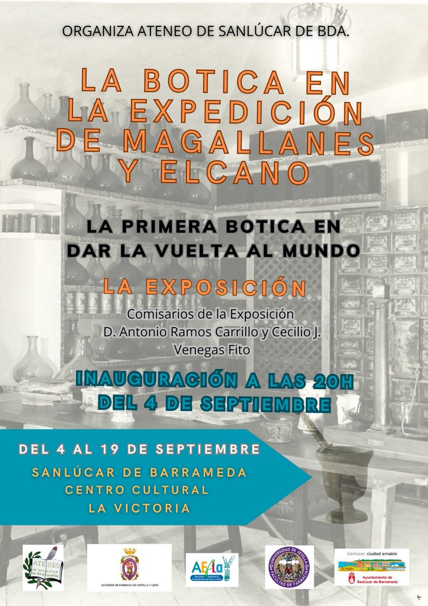 manuela.plasencia (@manuca7) on Twitter photo Se acerca un gran #evento histórico y cultural en Sanlúcar de Barrameda (Cádiz) <a href="/AytoSanlucar/">Ayuntamiento de Sanlúcar de Barrameda</a> <a href="/AteneoSanlucar/">Ateneo Sanlúcar Bda.</a> #expo Botica Magallanes-Elcano representando a <a href="/AEFLAJunta/">AEFLA</a> del 4 al 19 de septiembre 2025. ¿Te vienes a la inauguración? Se acerca un gran #evento histórico y cultural en Sanlúcar de Barrameda (Cádiz) <a href="/AytoSanlucar/">Ayuntamiento de Sanlúcar de Barrameda</a> <a href="/AteneoSanlucar/">Ateneo Sanlúcar Bda.</a> #expo Botica Magallanes-Elcano representando a <a href="/AEFLAJunta/">AEFLA</a> del 4 al 19 de septiembre 2025. ¿Te vienes a la inauguración?