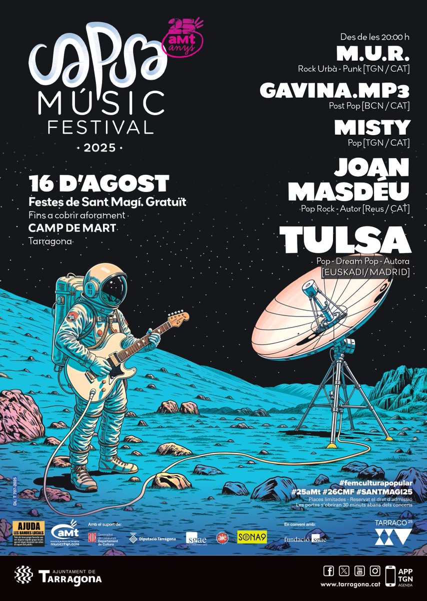 #GAVINAMP3 #PostPop #BCN #CAT guanyador del concurs musical #SONA9 i els #MUR #RockUrbà #Punk #TGN #CAT grup #tarragoní de #rock nascut l’any 2023 #live 16 d'agost #CampdeMart #gratis #26CMF #25aMt #music #musics #musicians