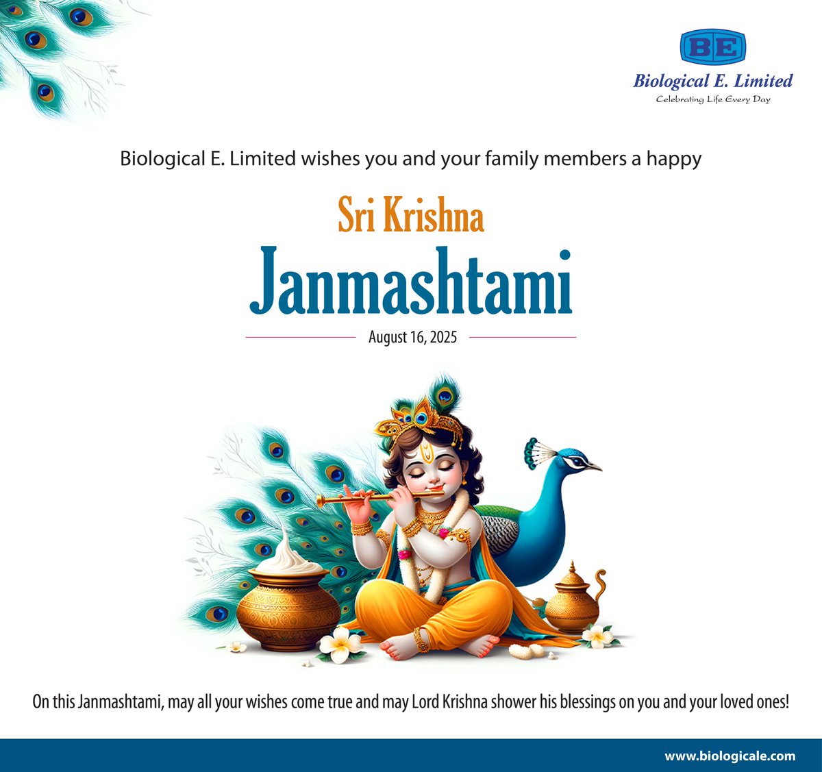 #LordKrishna #Gokulashtami #ShrikrishnaJayanti #Krishnasthami #KrishnaJanmashtami #SriKrishnaJanmashtami #SriKrishnaJanmashtami2025 #BiologicalELimited #BE #BioE
