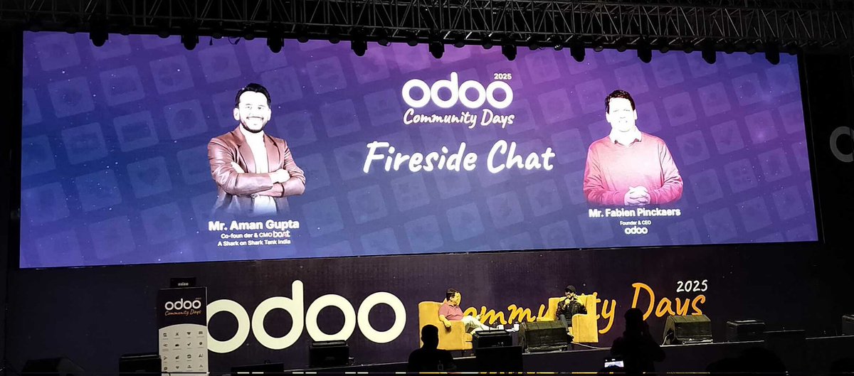 #OdooCommunityDaysIndia, here's our takeaway from <a href="/amangupta0303/">Aman Gupta</a>  speech:
India can lead the world not by copying, but by creating.
India has the potential to become a global manufacturing hub, reducing our reliance on imports.

What are your thoughts on this?