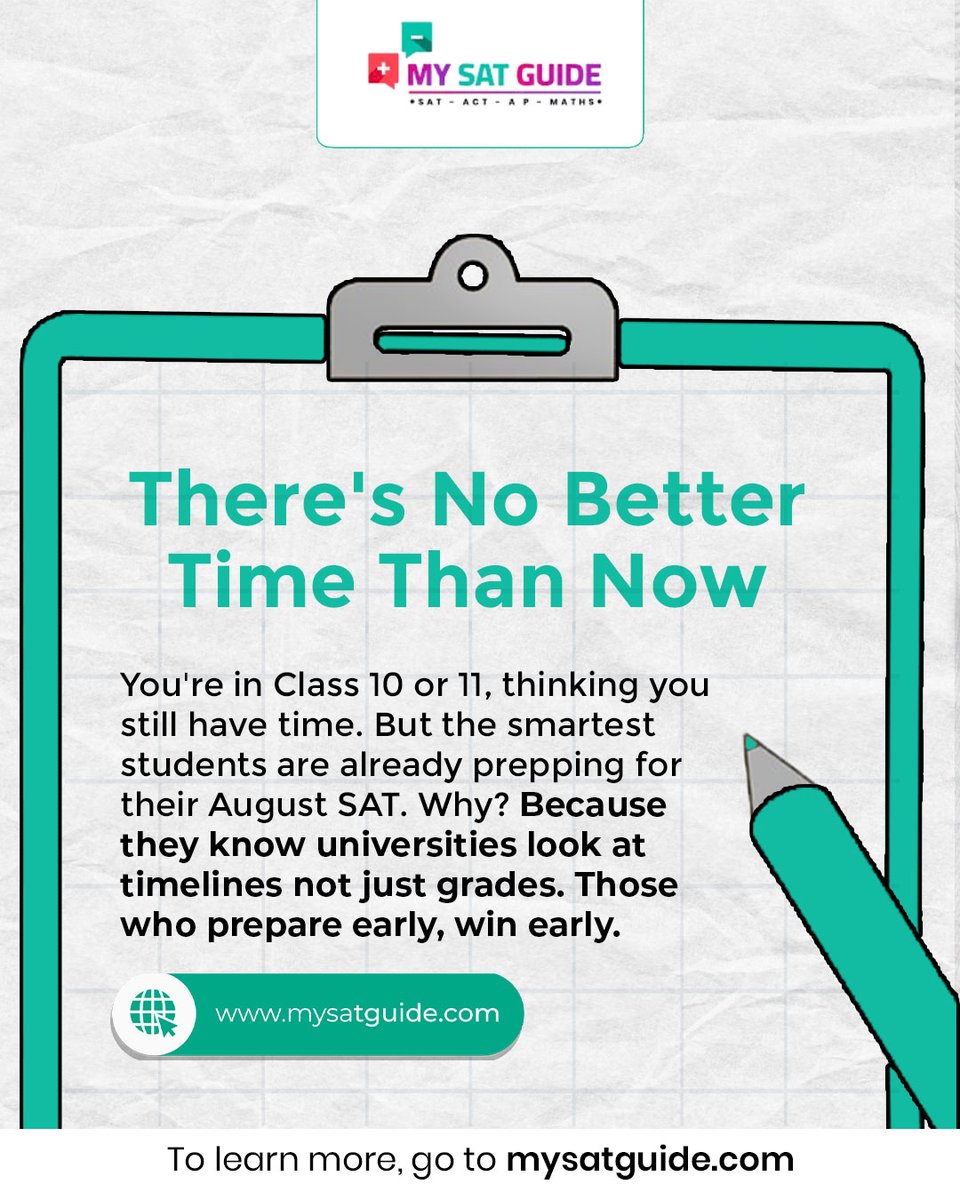 my_sat_guide_'s tweet image. Smart prep starts now! 📚
⏳ Get ahead of the curve and ace your DSAT with confidence.

#EarlyPrep #DSATSuccess #MySATGuide #ExamSuccess #examresults #college #collegeadmission