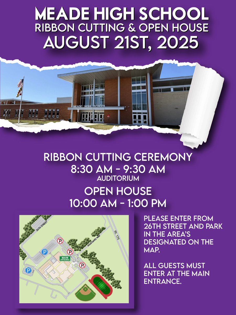 Looking forward to seeing you all at our official ribbon cutting next week. Come and tour our AMAZING new space. #gomustangs #meadestrong
#belonggrowsucceed #aacps