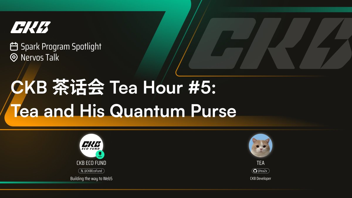 Nervos community developer “Tea” ( github.com/tea2x)’s project Quantum Purse has completed the CKB Eco Fund Spark Program. 

We spoke with Tea in a written interview, discussing the project’s origins, key technical decisions, and some behind-the-scenes stories only a