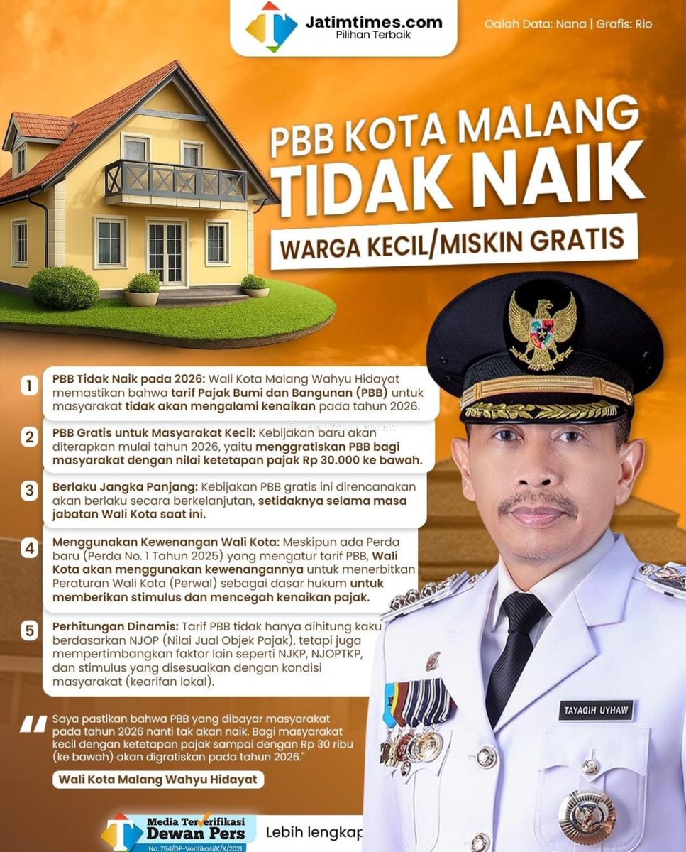 yusufgunawan's tweet photo. Monggo bisa dishare @infomalang @Malangraya_info @Senaputra_FM @cityguide911fm mengenai PBB kota Malang yg lagi marak dibincangkan imbas kejadian di Pati 🙏🙏 https://t.co/3OJ0b5tmGQ