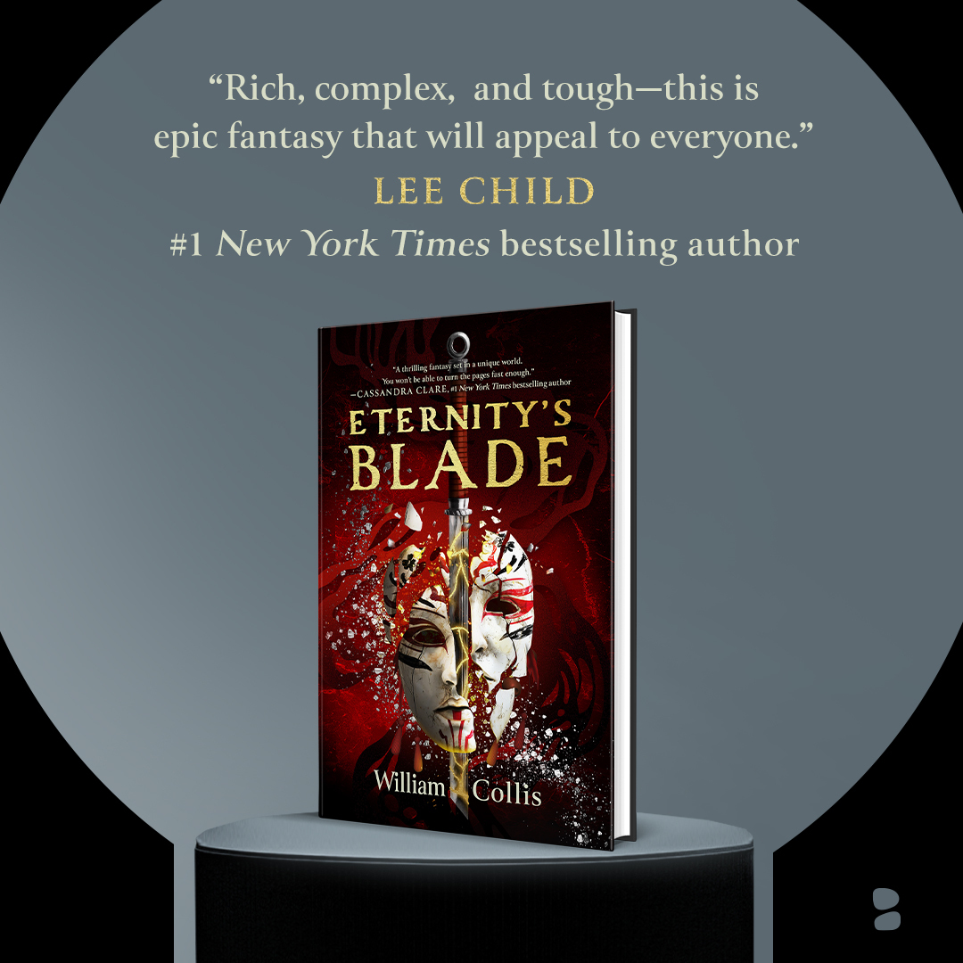 ETERNITY'S BLADE, my action-packed fantasy novel, releases next Tuesday! Blurb reveals wrap today - and its's a big one! Thanks so much to <a href="/LeeChildReacher/">Jack Reacher Books</a>  and <a href="/BlackstoneAudio/">Blackstone Publishing</a> - grab your copy now on Amazon:  amazon.com/Eternitys-Blad…