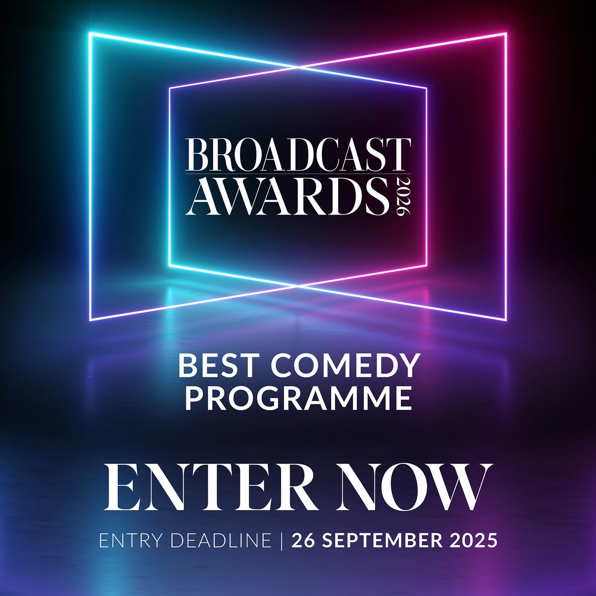 Will your production be crowned Best #Comedy Programme at the #BroadcastAwards? There's only one way to find out...

Enter your shows now: bit.ly/BA26Enter

#BA2026