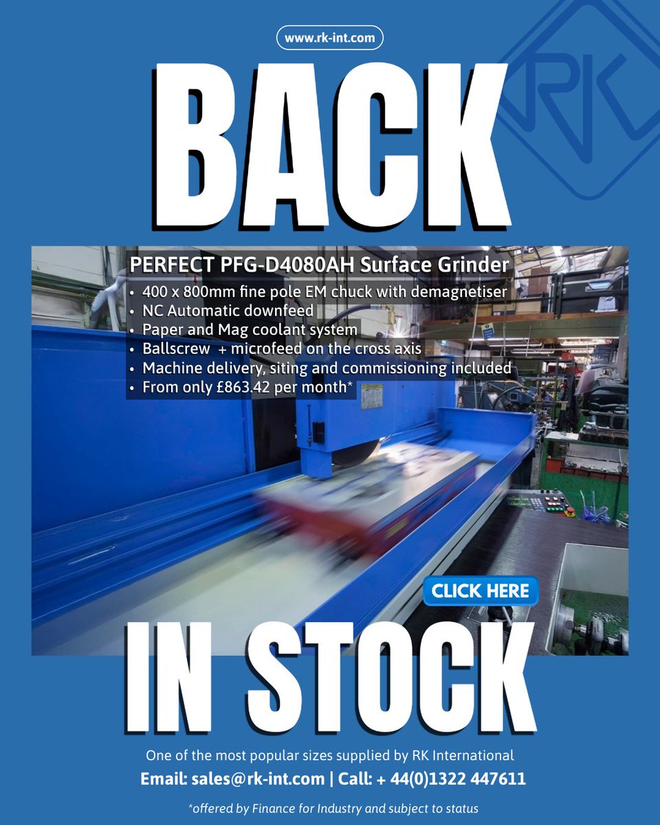 rkimachinetools (@rkimachinetools) on Twitter photo ๐๐ฎ๐ฐ๐ธ ๐ถ๐ป ๐ฆ๐๐ผ๐ฐ๐ธ! ๐ง๐ต๐ฒ ๐ฃ๐๐ฅ๐๐๐๐ง ๐ฃ๐๐-๐๐ฐ๐ฌ๐ด๐ฌ๐๐ ๐ฆ๐๐ฟ๐ณ๐ฎ๐ฐ๐ฒ ๐๐ฟ๐ถ๐ป๐ฑ๐ฒ๐ฟ
More info? rk-int.com/contact-us/
#SurfaceGrinder #PrecisionMachining #Toolroom #RKInternational #BackInStock #EngineeringExcellence ๐๐ฎ๐ฐ๐ธ ๐ถ๐ป ๐ฆ๐๐ผ๐ฐ๐ธ! ๐ง๐ต๐ฒ ๐ฃ๐๐ฅ๐๐๐๐ง ๐ฃ๐๐-๐๐ฐ๐ฌ๐ด๐ฌ๐๐ ๐ฆ๐๐ฟ๐ณ๐ฎ๐ฐ๐ฒ ๐๐ฟ๐ถ๐ป๐ฑ๐ฒ๐ฟ
More info? rk-int.com/contact-us/
#SurfaceGrinder #PrecisionMachining #Toolroom #RKInternational #BackInStock #EngineeringExcellence