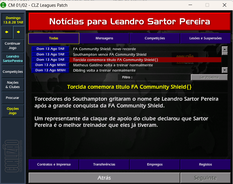 lel352's tweet photo. Foi uma temporada Vencedora com SouthamptonFC
#SouthamptonFC #CM0102 https://t.co/a5mToBJLNY