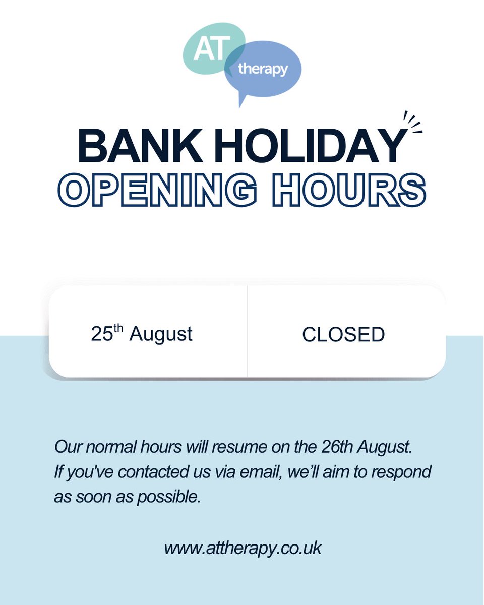 We’ll be closed on Monday, 25th August for the bank holiday.

If you get in touch, we’ll respond as soon as possible when we return.

Wishing you a wonderful weekend! 🌞