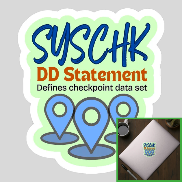 shirtparking's tweet image. Check out this awesome 'Mainframe Programming SYSCHK JCL DD Statement' sticker design and more on @TeePublic! tee.pub/lic/6-TaMtXiYvQ #MainframeProgramming #sticker #SYSCHK #JobControlLanguage #tshirt #Shirtparking #TeePublic