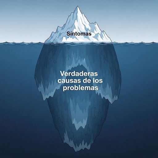 4/4 Liderar es mirar el iceberg completo.
Es ver lo que no se ve.
Y tener el coraje de cambiarlo.