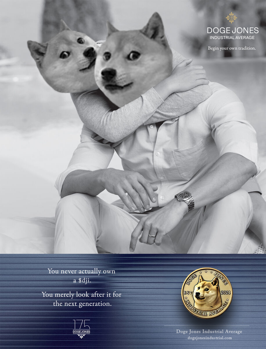 📅 August 14, 2025 | Daily $DJI Update 📊

🚀 Progress on flipping the Dow Jones:
🔹 $DJI's market cap is now 0.00000% of the Dow Jones
🎯 25,566,275x away from flipping the Dow

💰 Market Cap of $DJI: $554.98K
📈 Market Cap of Dow Jones: $14.19T