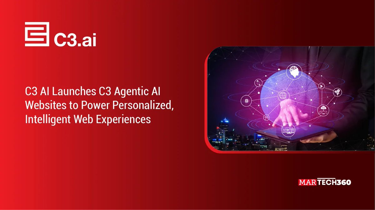 360MarTech's tweet image. @C3_AI Launches C3 Agentic AI Websites to Power Personalized, Intelligent Web Experiences

Read More: martech360.com/digitaltech/c3…

#agenticAI #C3ai #contentdiscoverability #conversationalplatform #customerinteraction #digitalexperience #Digitaltech #dynamic