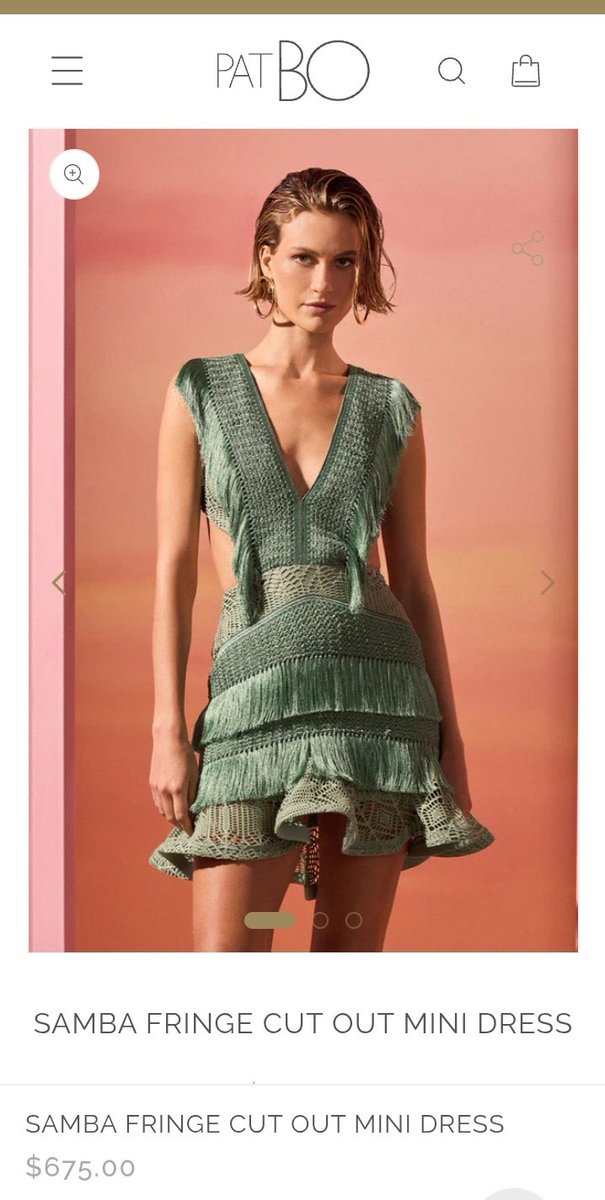 Olandria in the Samba Fringe Cut Out Mini Dress by PatBO for the Today Show
